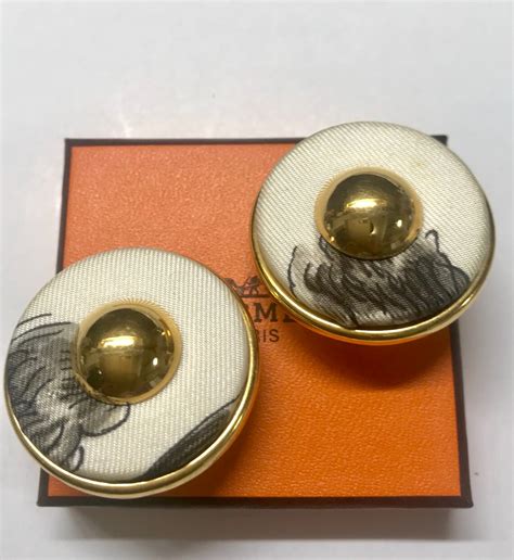 vintage hermes earrings|authentic hermes earrings for sale.